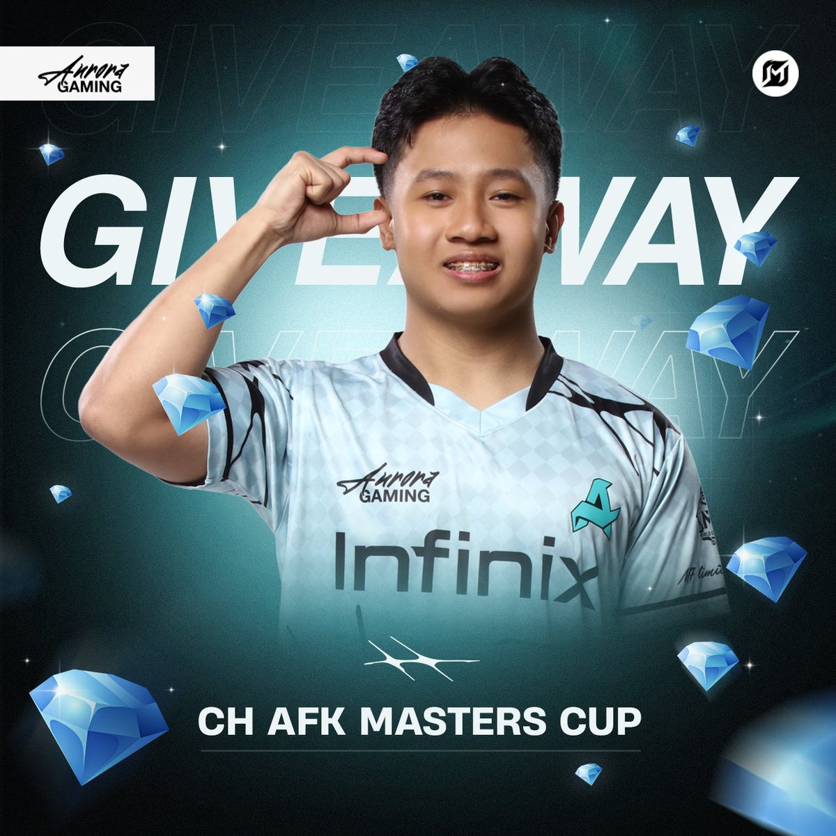 auroraggmlbb's tweet photo. 🔥 GIVEAWAY TO CELEBRATE THE START OF CH AFK MASTERS CUP 

5 winners will share the prize fund of 10,000 diamonds equally   

To enter:  
1. Follow @AuroraggMLBB
2. Like + Repost   

Results on 28 June! https://t.co/Y99vAP2fQB