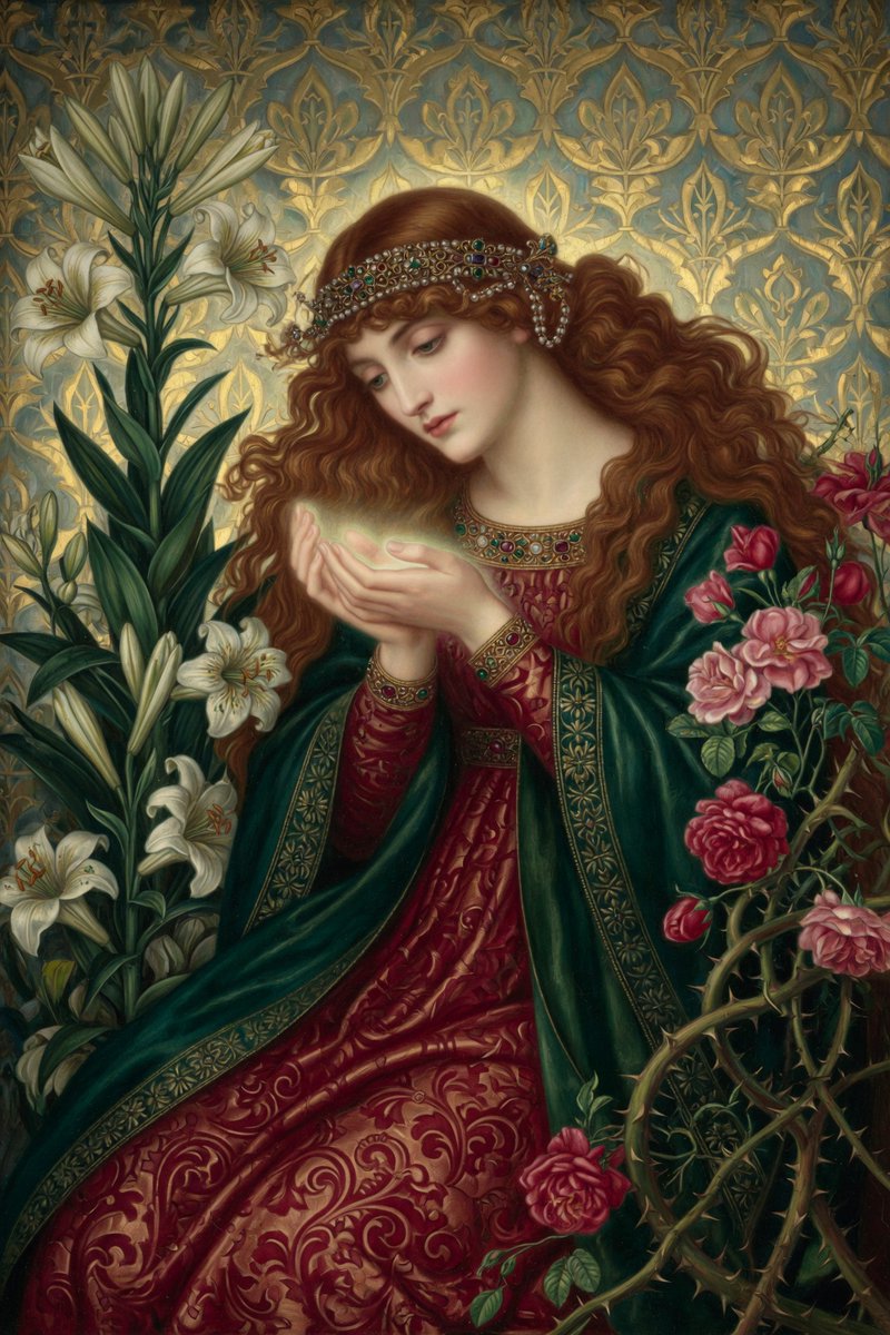 RockGrokAI's tweet photo. #Prompshare (Agent): For the subject of a beautiful young female angel bestowing grace, kindness, love, and compassion, create four museum-quality artworks in four different classical artistic aesthetics. https://t.co/7qnkBMh74V