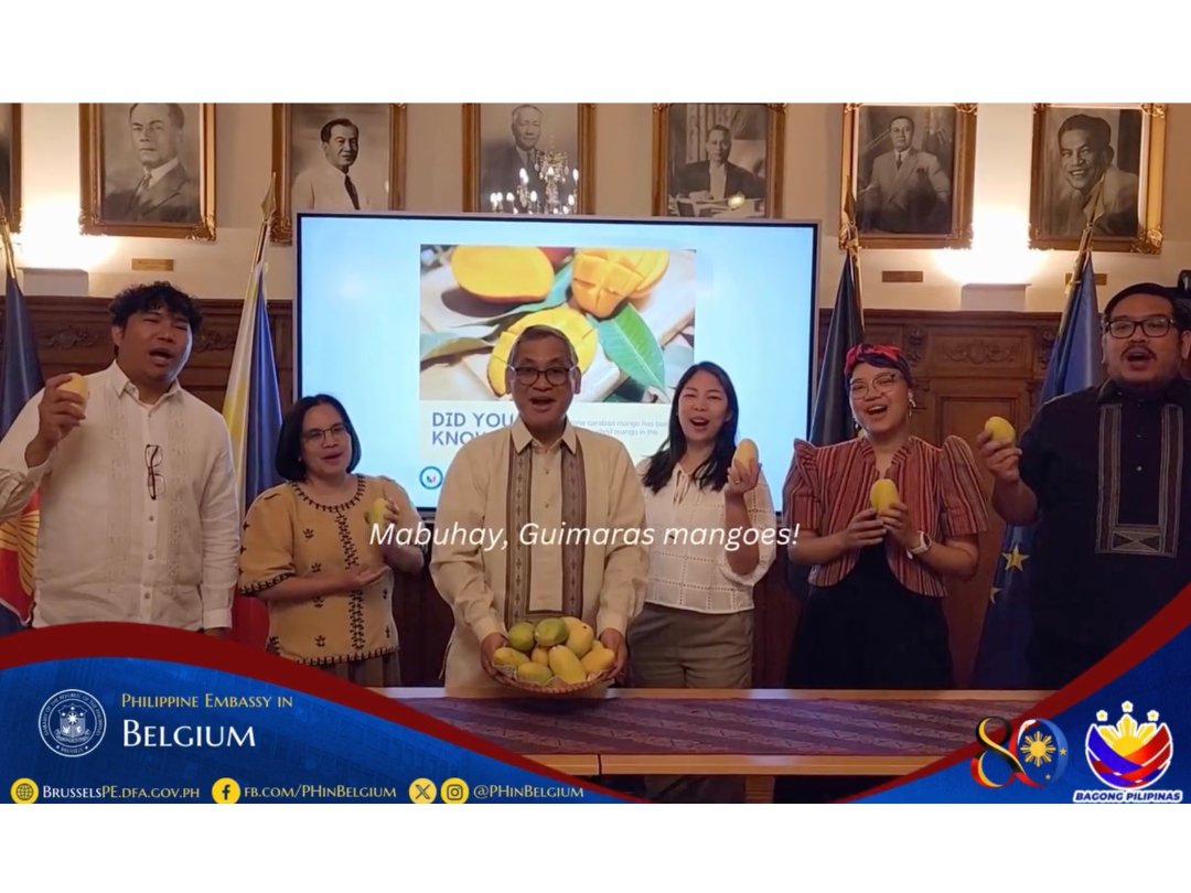 gmanews's tweet photo. FROM GUIMARAS ISLAND TO EUROPE! ✈️🥭

Nakarating na sa Europe ang first batch ng Guimaras mangoes bilang bahagi ng pilot export initiative ng Pilipinas.

Ang produkto ay ipinakilala sa Belgium at sa iba pang European markets kabilang ang Germany, France, The Netherlands, at Spain.

Layunin ng inisyatiba na palawakin ang presensiya ng Philippine mango exports sa European market.

Ang mga mangga mula sa Guimaras ang kauna-unahang Philippine product na may Geographical Indication (GI) registration.

COURTESY: PH Embassy in Spain, Germany, France, The Netherlands, Belgium/Facebook

READ: https://t.co/xfDzIgADb9