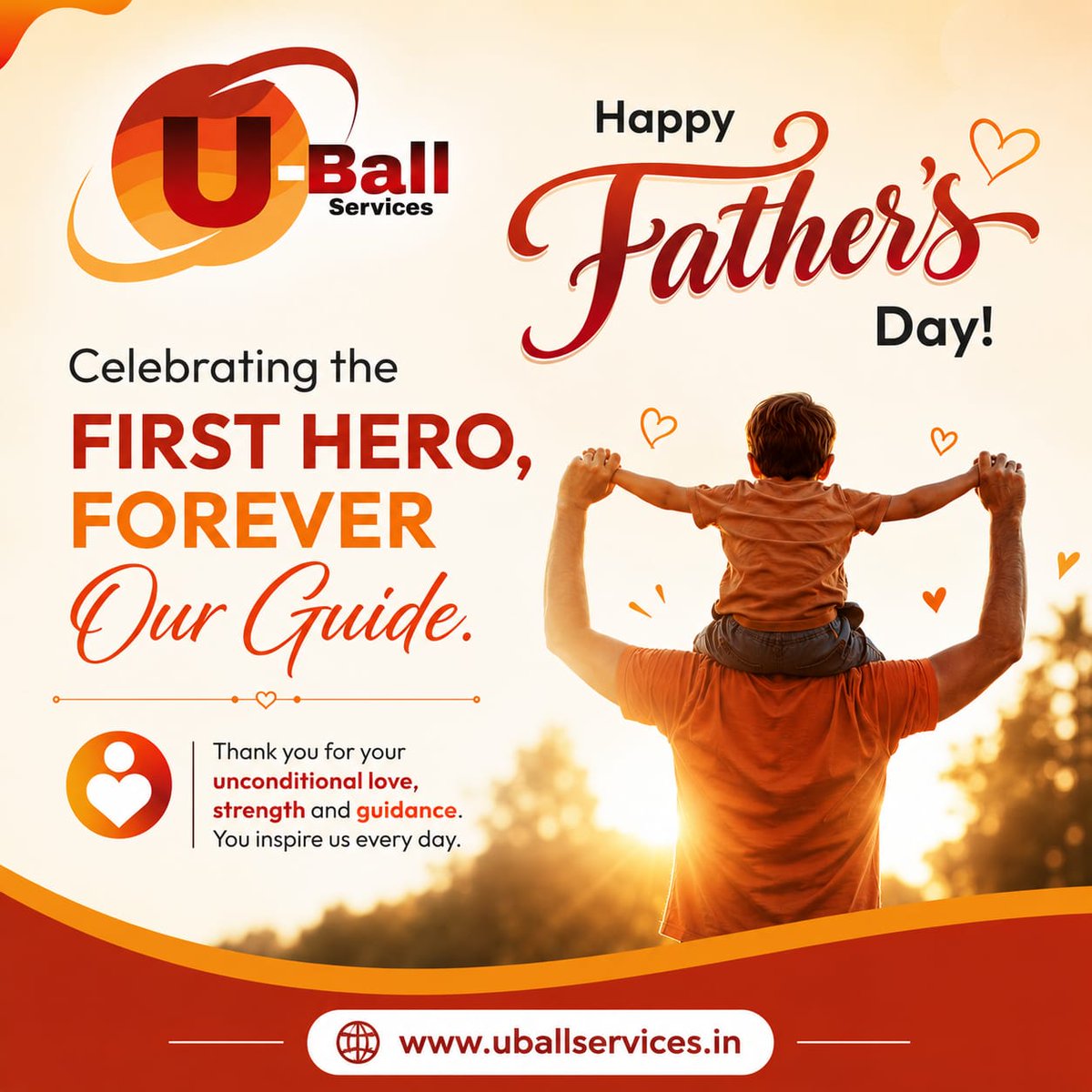UBallServices's tweet photo. Happy Father's Day to all the fathers who inspire us with their dedication, strength, and determination. 

Today, we celebrate the mentors, leaders, and role models who teach us the value of hard work and perseverance. 

#HappyFathersDay #FathersDay2026 https://t.co/33RGRxm3u9