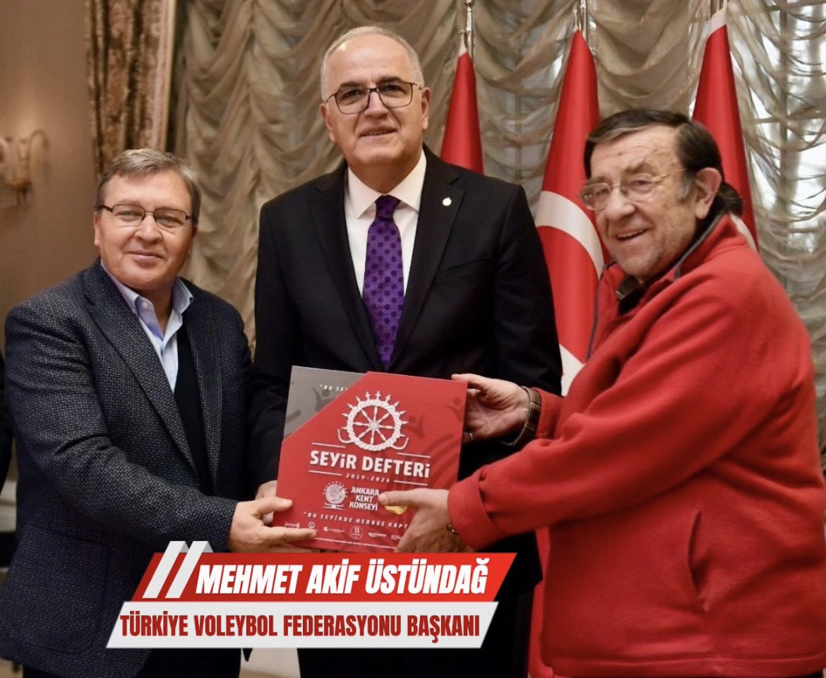 ank_kentkonseyi's tweet photo. Ankara Kent Konseyi’nin 6 yıllık çalışma raporu olan “Seyir Defteri”, Türkiye Voleybol Federasyonu Başkanı Mehmet Akif Üstündağ’a takdim edildi.

Ankara Kent Konseyi Başkanı Halil İbrahim Yılmaz ve beraberindeki yönetici heyet, Türkiye Voleybol Federasyonu Başkanı Mehmet Akif Üstündağ ile bir araya gelerek Türkiye’nin uluslararası voleybol organizasyonlarındaki başarıları, Voleybol Milletler Ligi süreci, Ankara’da voleybolun gelişimi ve gelecekte hayata geçirilebilecek ortak projeler üzerine değerlendirmelerde bulundu.

#TürkiyeVoleybolFederasyonu #MehmetAkifÜstündağ #Ankara #AnkaraKentKonseyi #HalilİbrahimYılmaz @makifustundag @TVForgtr
