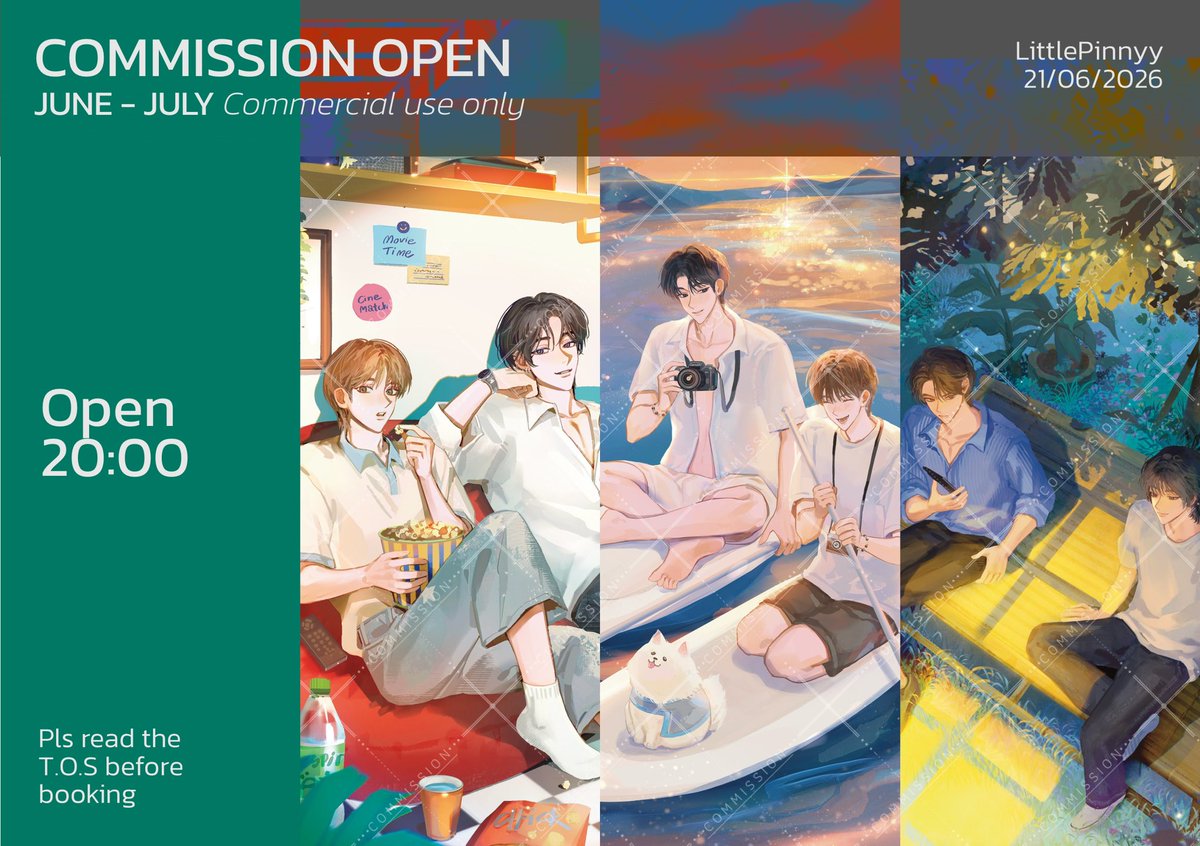 LittlePinnyy's tweet photo. [RT Appreciated]
Commission Open Commercial use Only 

0/3
ปลายเดือนมิถุนายน 1 คิว กรกฎาคม 2 คิว
ระยะเวลาการทำงาน 2-3 สัปดาห์ นับจากเริ่มคิว

ฟอร์มจะเปิดให้จองใต้โพสนี้ เวลา 20:00 น. 

มีค่าจองคิว 500 บาท

#Commission #commissionTH
ขอบคุณมากค่ะ https://t.co/9DgDHylD97