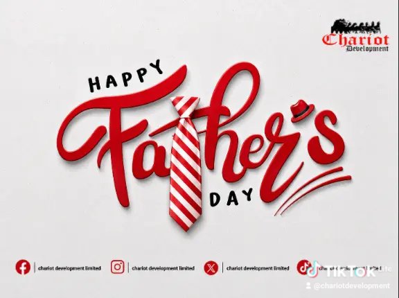 ChariotDevLtd's tweet photo. To every father making sacrifices, giving guidance, and leading with love  we celebrate you today.

Happy Father’s Day! ❤️

— Chariot Development Limited
#FathersDay https://t.co/01oROKfqVC