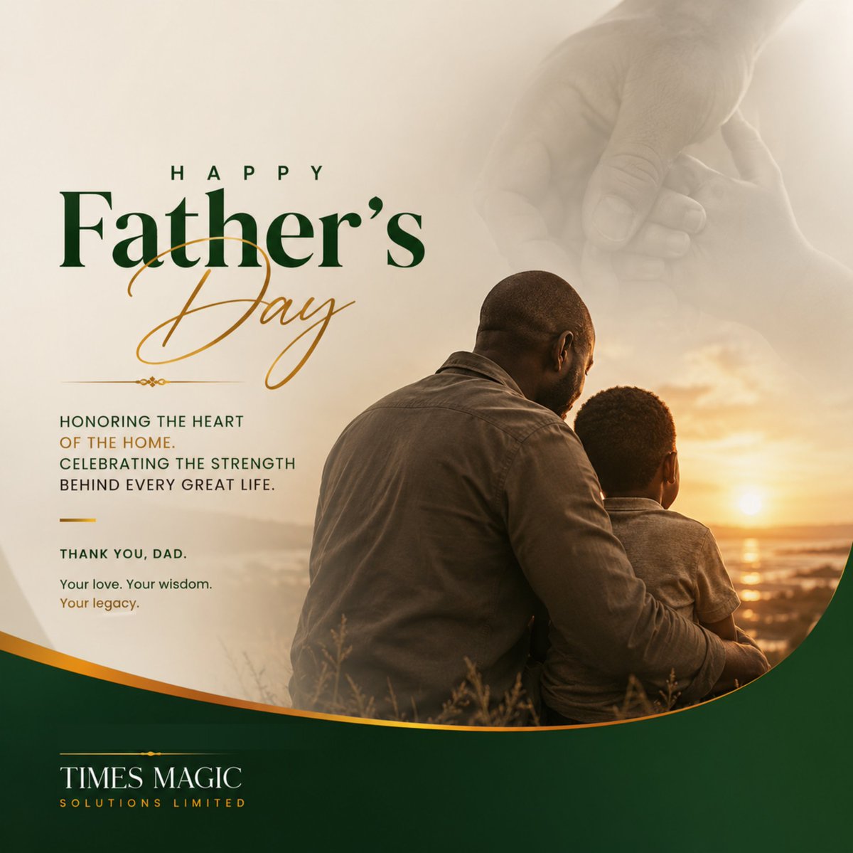 Tymes_magic's tweet photo. A father's love is not measured by words alone, but by the sacrifices he makes, the values he instills, and the legacy he leaves behind.

To every father and father figure, your impact is immeasurable, and your sacrifices never go unnoticed.

Happy Father's Day! https://t.co/j8QT02YYyg