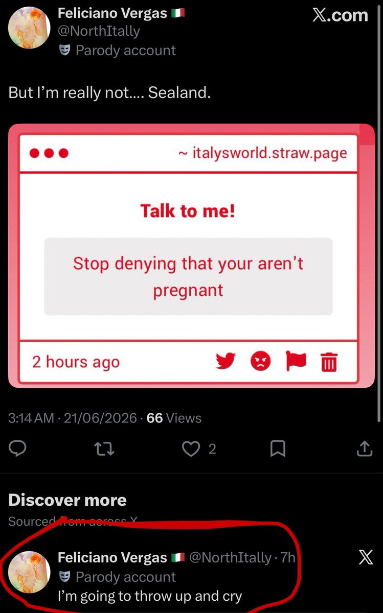 fizzyypops's tweet photo. @NorthItally classic symptoms of pregnancy if you ask me https://t.co/U7aMIt5EkB