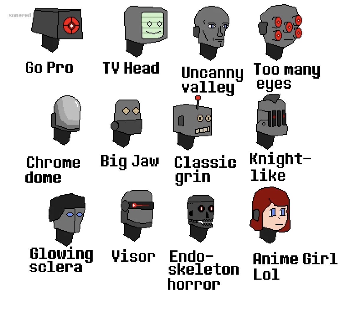 MARCUSAARONLIA1's tweet photo. Robot head designs be like: https://t.co/DnsMYsoqQs