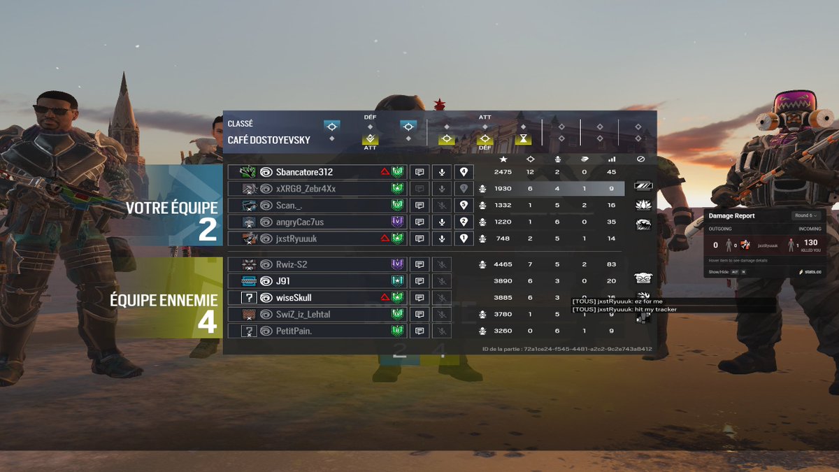 _Sawney_'s tweet photo. Bon, deuxième game et un mec est super toxique, me TK, râle tous les rounds, leave en pleine game.
J'en peux plus de ces games. Deuxième game de la journée. Tout ça parce que j'lui demande de se calmer et se focus.
@UbisoftSupport @UbisoftFR 
Son Ubi : JxstRyuuuk https://t.co/FEWRxeOAYb