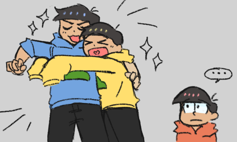 breadcrumplings's tweet photo. #osomatsusan 

More Kinnikumatsu being the best duo while ignoring Osomatsu bc i hate him /sillay https://t.co/4hJqtMQU5J