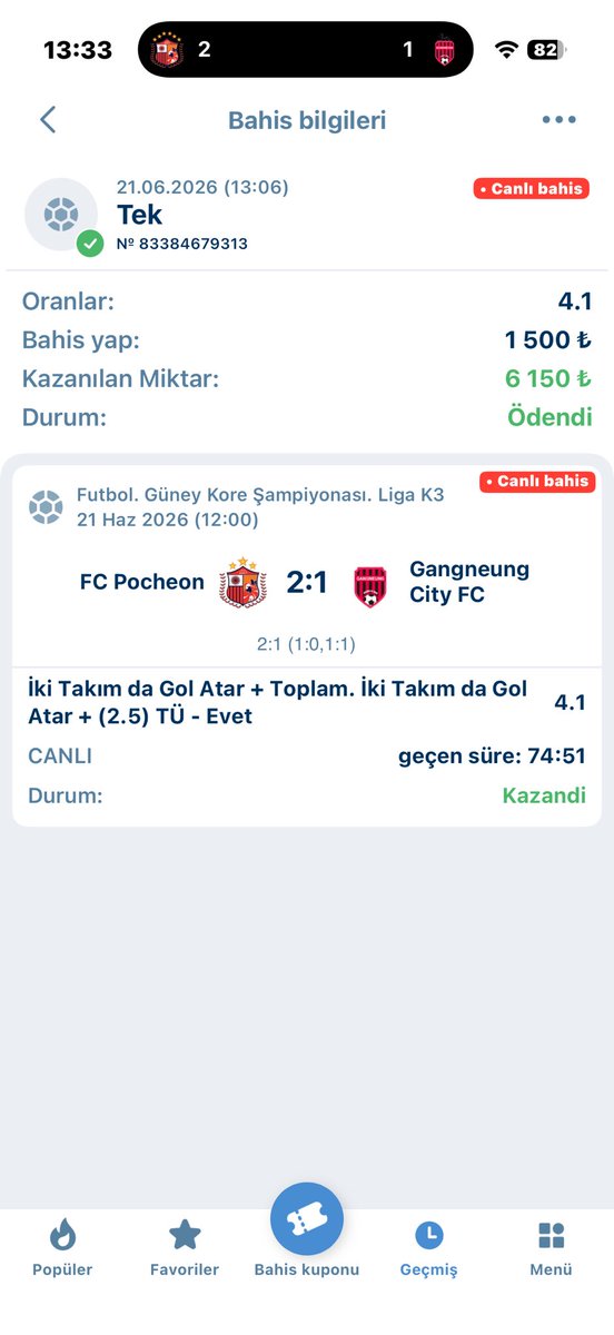 trqay19's tweet photo. ALGIKIRAN EMİN OLDUĞUNDA BÖYLE YEŞİL GÖRÜNÜR😉😉😉 BİR KUPON DAHA GELMEDİ ATTIM ERKENDEN MAÇ 3-1 ŞUANDA DİYE😉😉😉💪🙏👌👍

@Bet365Erol41 @uygrr9 @feyyazlim @19Zero3  @brahimKuka98287 @champions1969 @Emiriiinho31 @Kahrama63947058 @Mehmet2063458 @mhmtmhmt__ @hsyn8620 https://t.co/mOH5QPTYwN