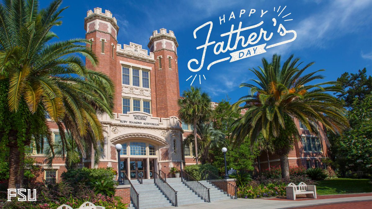 A graphic featuring the Westcott Building with text that reads 'Happy Father's Day' in an old fashioned font.