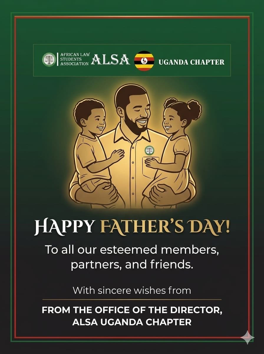 ALSA_Ug's tweet photo. Celebrating the strength, guidance and leadership of all father figures within our legal community . Happy Father's Day 🪄🪄🪄 https://t.co/p6KbTFPepM