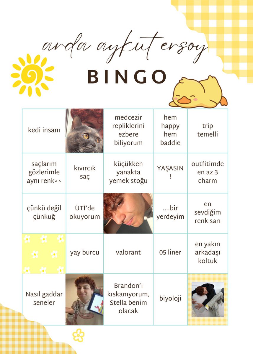 inureflou's tweet photo. size tatlis mi tatlis bir akut bingosu ile geldim!!💛alıntılayarak cevaplayabilirsiniz. https://t.co/Y8GlafjCcQ