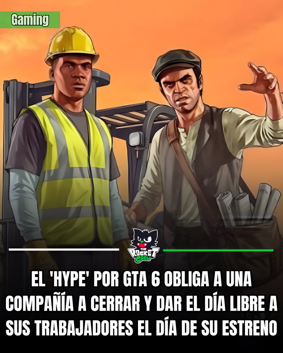 therocket_crew's tweet photo. 🎮 El hype por GTA 6 es real. Burger Motorsports cerrará el 19 de noviembre de 2026 porque casi todos sus empleados pidieron vacaciones para jugar. La empresa les dará el día libre para explorar Vice City.

#GTA6 #GTAVI https://t.co/Gv4bDc0SyJ