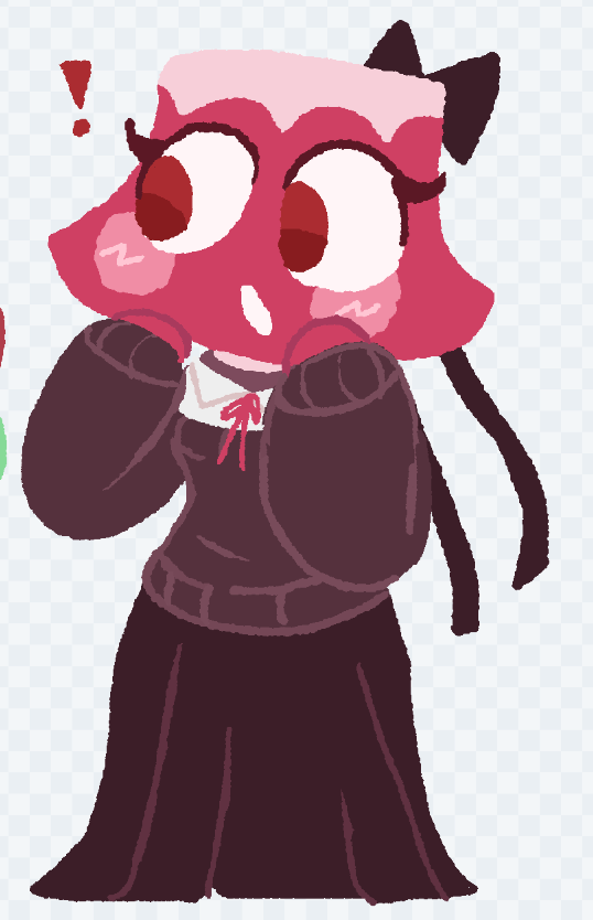 swagfluffycat's tweet photo. hello brightney design! i loosely based her off monika and how some artists draw ms lovelett from kindergarten. I think she turned out cute https://t.co/AWaf2kbizd