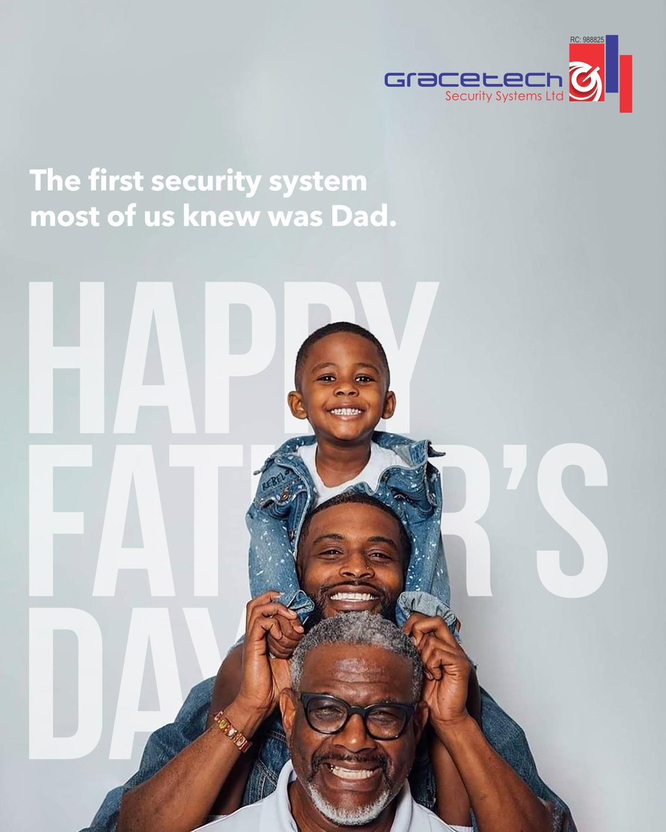 Grace_Tech_'s tweet photo. Before alarm systems &amp; CCTV cameras, there was Dad. The first protector, watchman &amp; first person who made us feel safe. Today we celebrate the fathers who continue to stand guard over their families with love &amp; sacrifice. 

Happy Father's Day.

#gracetechsecurity #fathersday https://t.co/drw0kdvU7Q