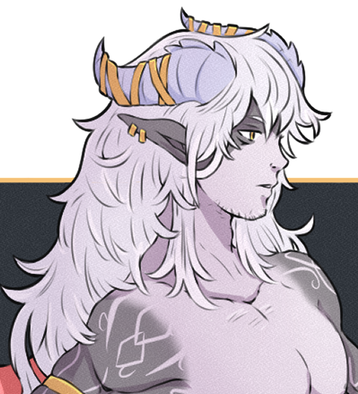 Jehkil's tweet photo. Some of you may have forgotten or if you're new here maybe you don't know but I have a male OC named Azrael. He's Jehkil's partner, they've made a demonic pact that lasts an eternity, drawing power from each other. Azrael is willing to do anything for Jehkil, even at the expense of his own life. True love in Limbo between demons, who knew that could happen?

Azrael was designed with help from @Northmancreates ~ ♥