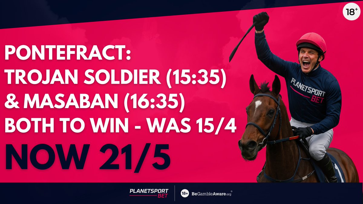 planetsportbet's tweet photo. 🚀🏇 RACING ROCKET BOOSTS 🏇🚀

🔥 Brighton Win Double
Nevasca Cinza (14:26) & Shes Got The Blues (16:26) 
📈 Was 15/4 ➡️ NOW 21/5

🔥 Hexham Win Double
Conquer The Breeze (15:13) & Perseus Way (15:43) 
📈 Was 4/1 ➡️ NOW 9/2

More here: https://t.co/242aCDXboI
18+ | GambleAware | Max stake applies