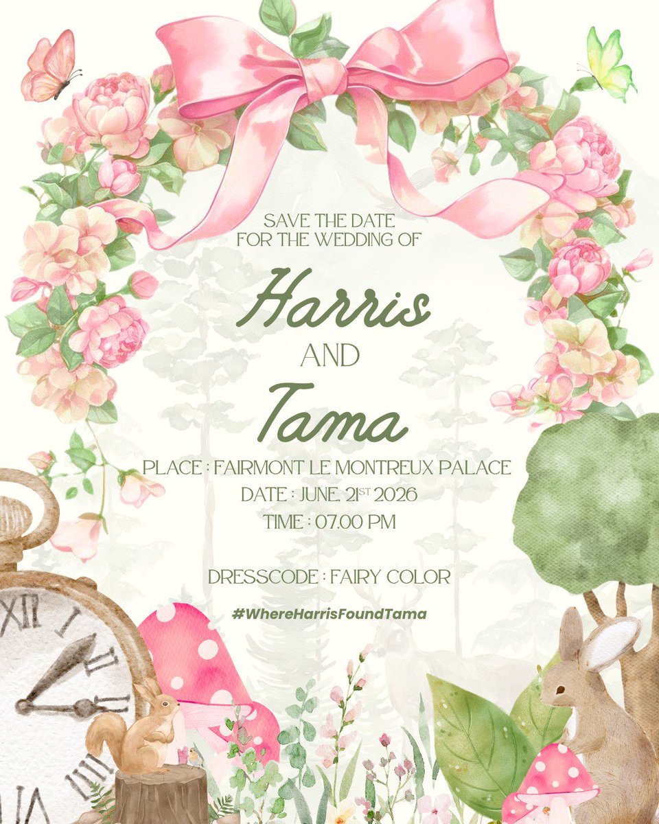 MAGICSTAREVENT's tweet photo. ㅤ

𓉳 ִֶָ 𝓔very fairytale has a beginning;
ᅠᅠ Ours starts with “I, do.”

· · ─────── ·𖥸· ─────── · ·

𝗧𝗛𝗘 𝗪𝗘𝗗𝗗𝗜𝗡𝗚 𝗢𝗙
𝓗arris 𝓙. 𝓒ollin &amp;  𝓙anitra 𝓣ama
𝐎n Sunday, 21st June
𝐈n Fairmont Le Montreux Palace, Switzerland.
#WhereHarrisFoundTama

ㅤ https://t.co/fKcxDlBWe0