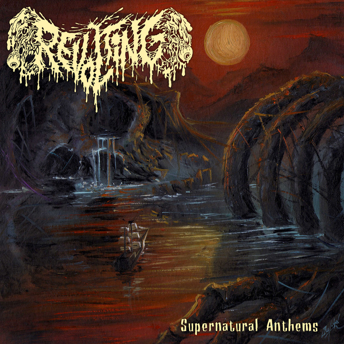 deadlystormzine's tweet photo. Bloody, horror infused death metal that will get under your skin and into your subconscious! You’ll be terrified of your own shadow!
Recenze/review - REVOLTING - Supernatural Anthems (2026): https://t.co/6Y4QYF0BWh
- #deathmetal #revolting #review
- .@XtreemMusic666 .@jakubasphyx