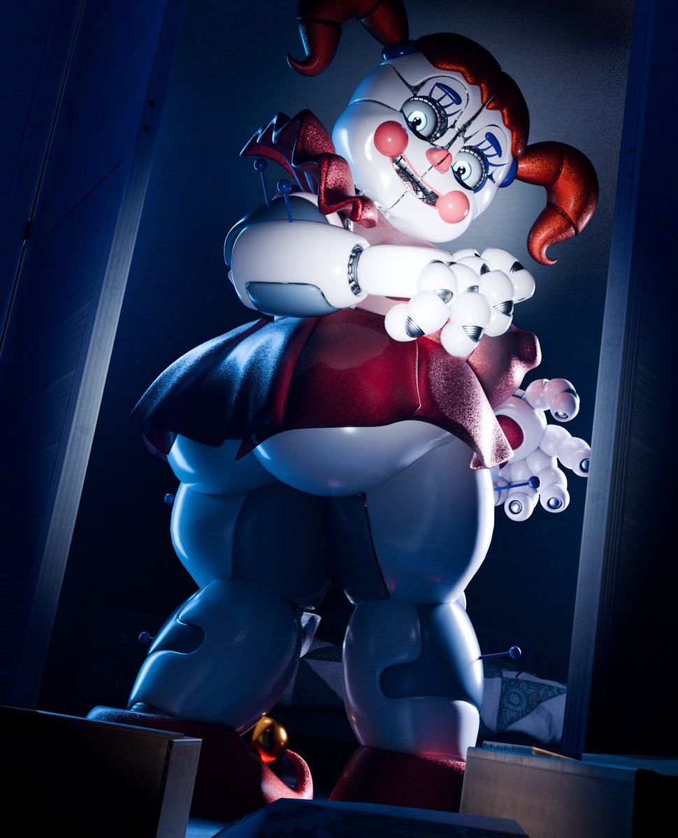 Clownie3D's tweet photo. Circus Baby found you again!

Close the closet doors immediately, or suffer..

Model by @Duranomates &amp; @ZXXXarts (I think?) https://t.co/err0PV6ZTB