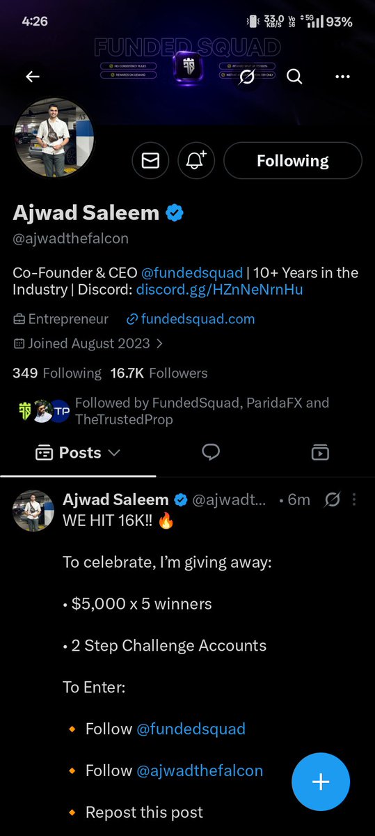 JigneshSin36899's tweet photo. @ajwadthefalcon @fundedsquad Done @harshit https://t.co/oBfsO1wMjR