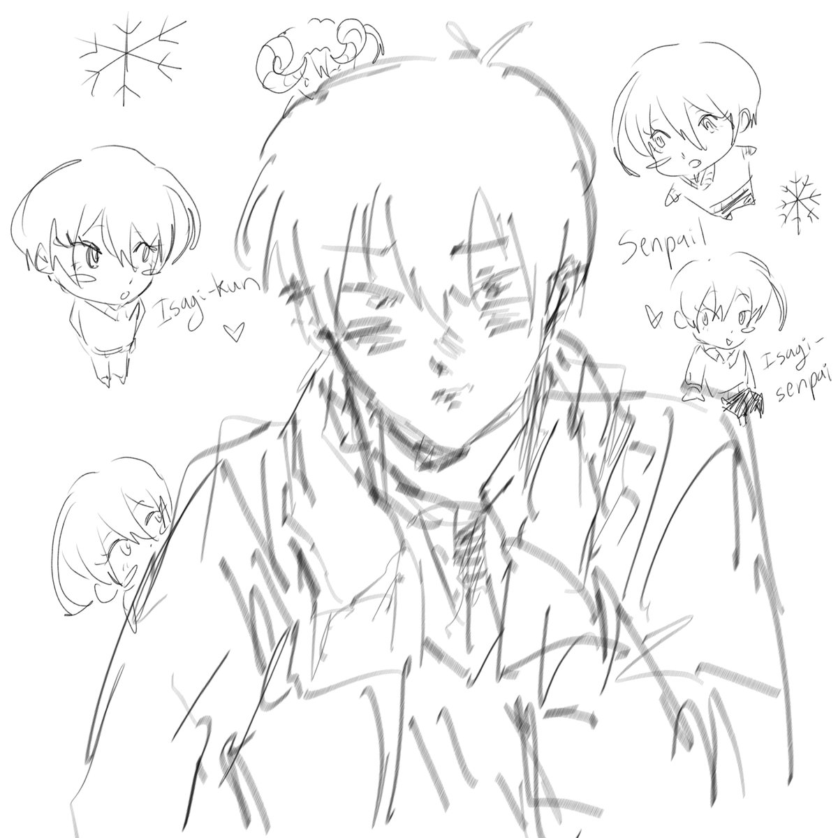 kialovesreki's tweet photo. i js be drawing anythign huh |WIP|
#hois #hiosagi https://t.co/XxK8SEqetw