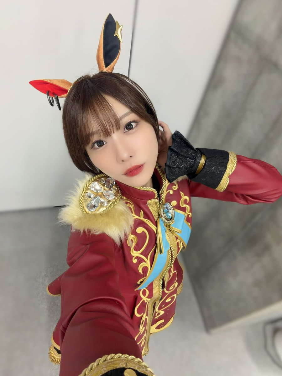 aimi_sound's tweet photo. 本番では着てなかったのですが赤衣装もご用意いただいていました✨

#ウマ娘7th東京D1 https://t.co/4BF0qMQLmr