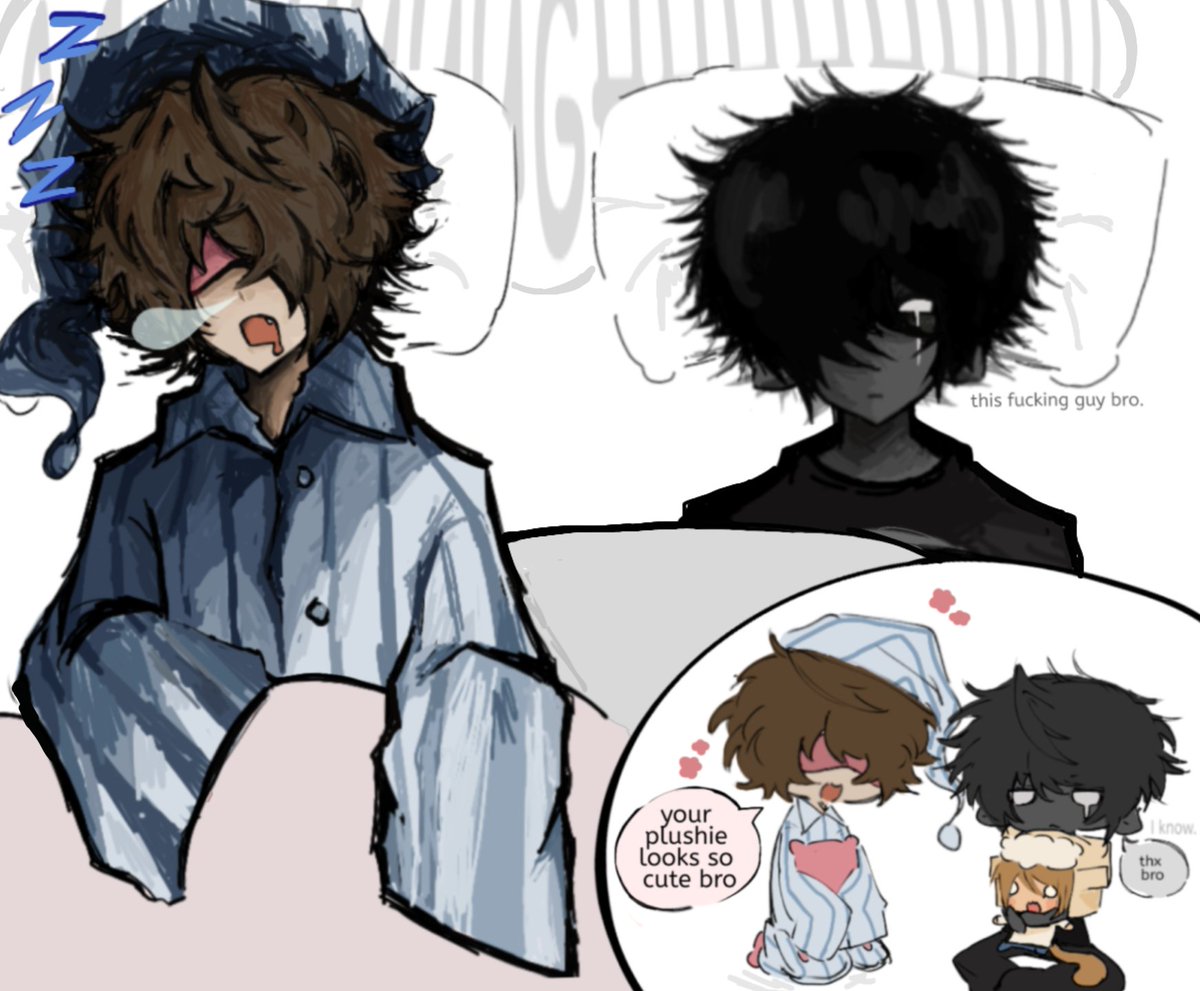 Fluxaratapa's tweet photo. Sleepdeprived duo 
#mugmfanart #Smileyymcfanart https://t.co/EHUVOSWN8r