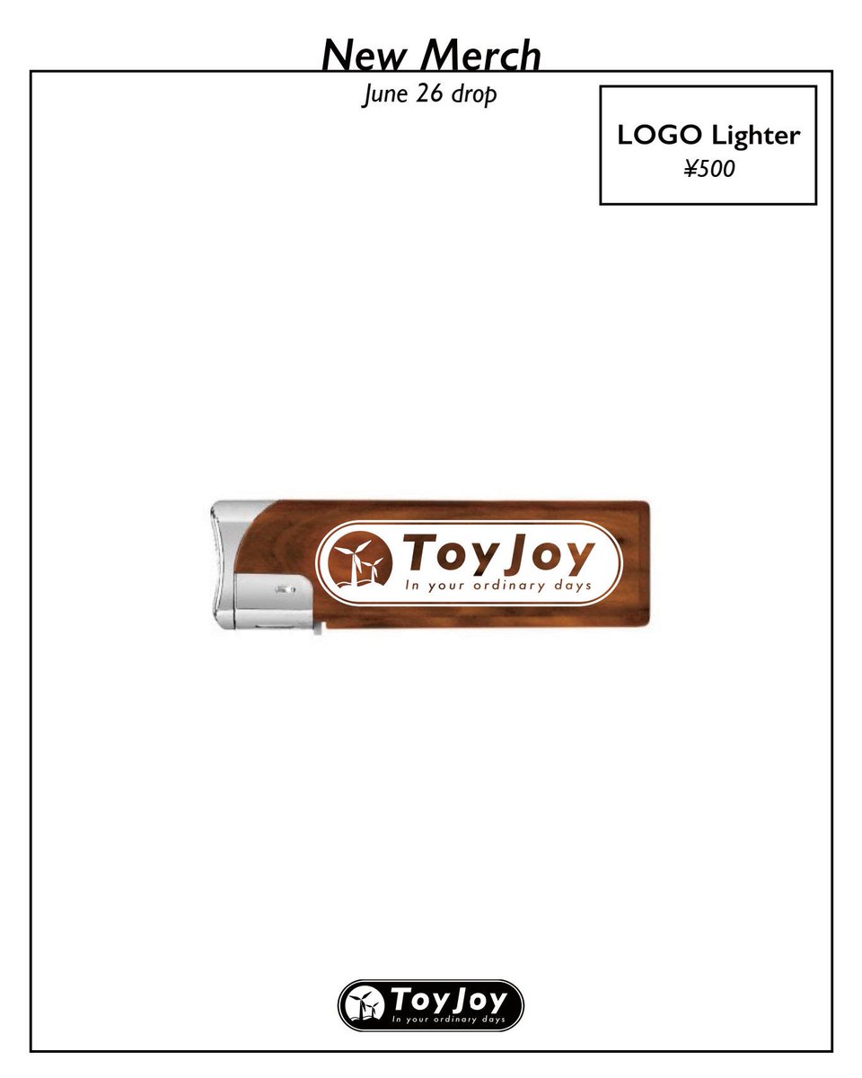 toyjoy_band's tweet photo. ■ New Merch ■

6.26に開催される
ToyJoy pre. “Sousei Ⅱ” より

新しくロゴライターを販売します。

皆様のご来場お待ちしております。

▼チケットはこちらから
https://t.co/EUsPfc935C https://t.co/DK4Th4QbIl