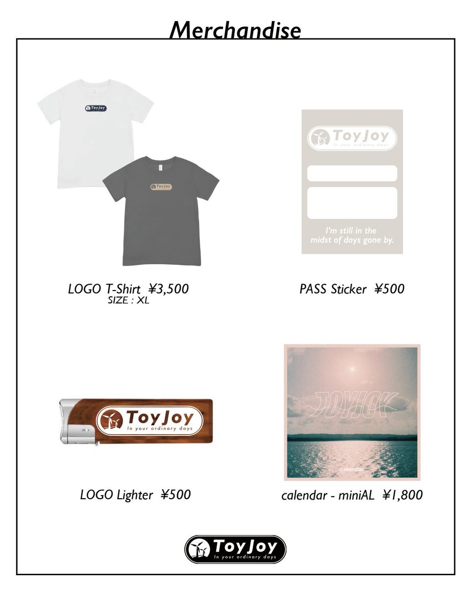 toyjoy_band's tweet photo. ■ New Merch ■

6.26に開催される
ToyJoy pre. “Sousei Ⅱ” より

新しくロゴライターを販売します。

皆様のご来場お待ちしております。

▼チケットはこちらから
https://t.co/EUsPfc935C https://t.co/DK4Th4QbIl