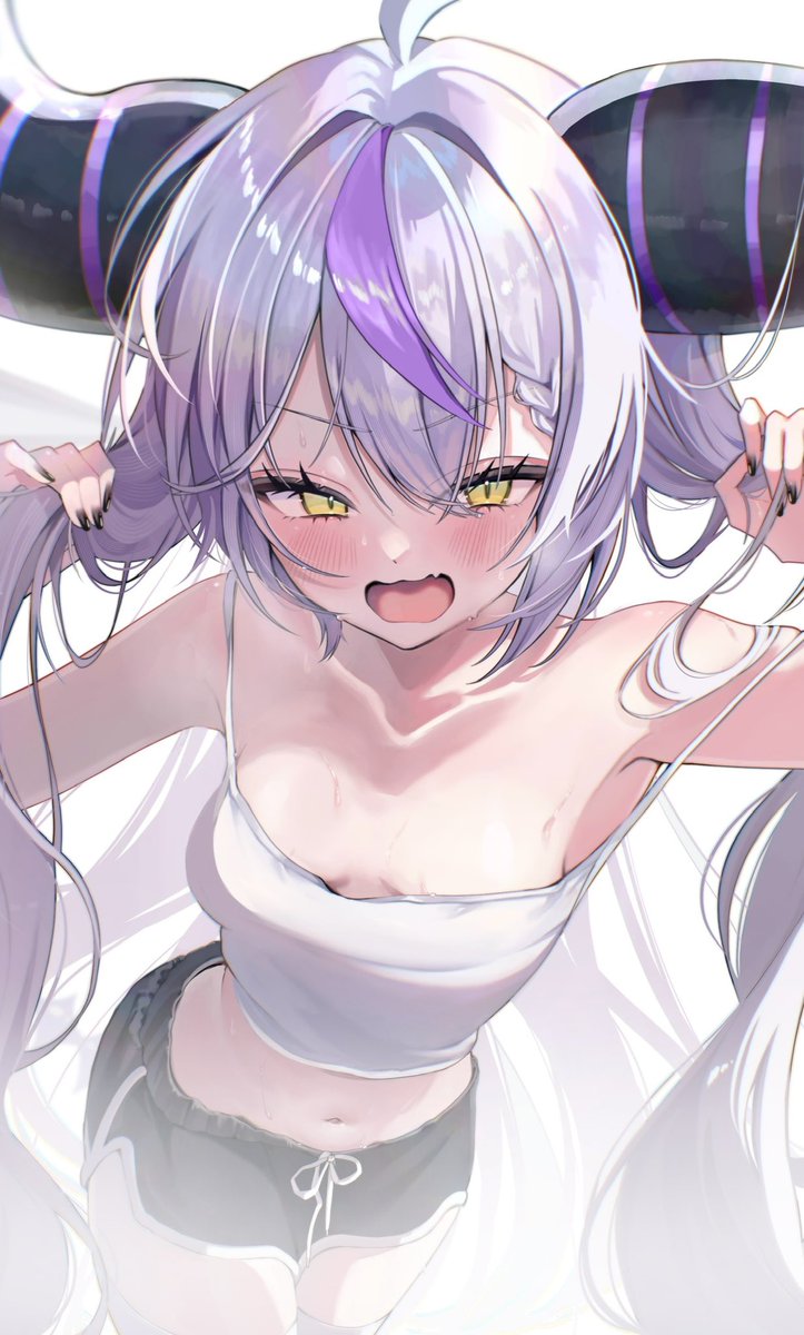 yura_tukishiro_'s tweet photo. 『 あつ~~~い‼️ 』

 #laplus_artdesu https://t.co/zZyW916Waq