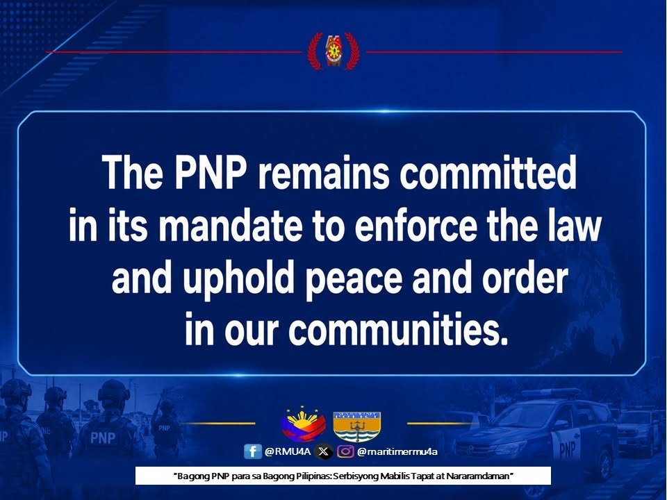 maritimermu4a's tweet photo. #BagongPNPparasaBagongPilipinasSerbisyongMabilisTapatatNararamdaman
#pnpmaritimegroup https://t.co/eXxu6Th8n9