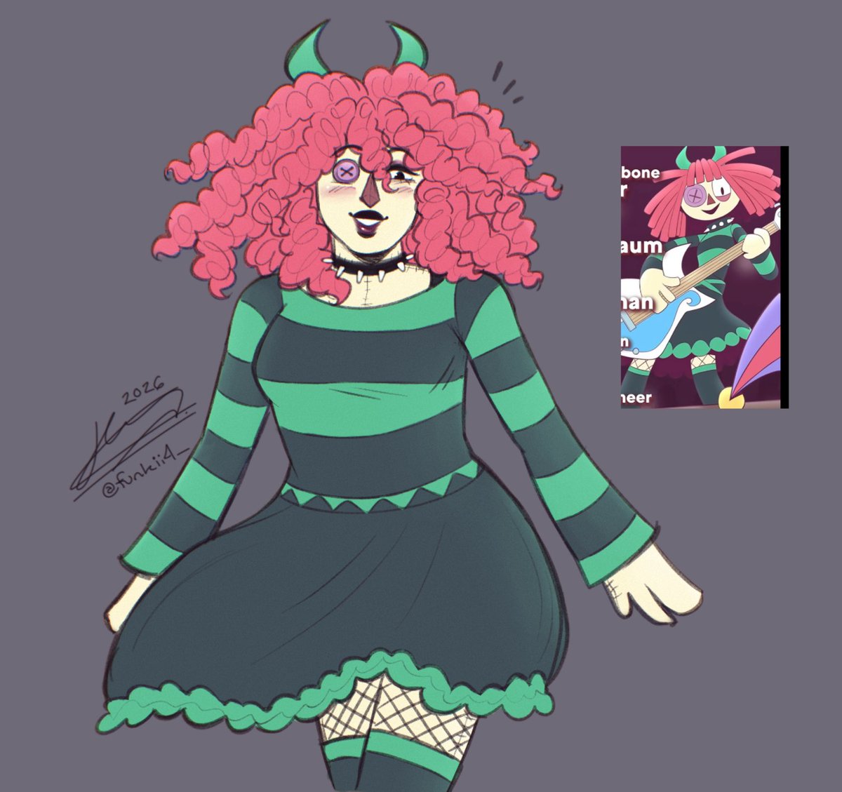 Funkii4_'s tweet photo. I dub this fit Rock ‘n Roll Ragatha 💚 #tadc https://t.co/zt8jkFpf3q