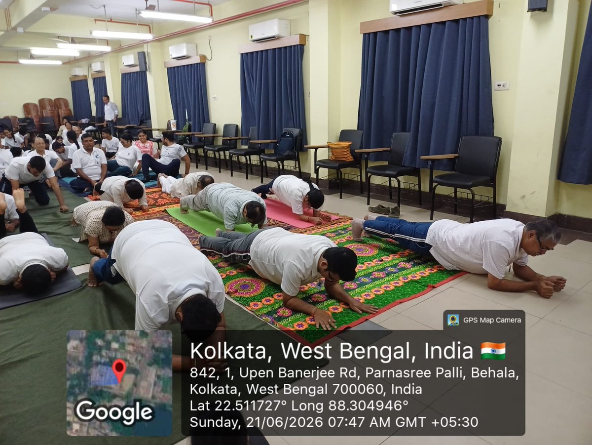 behalagovpoly's tweet photo. Behala Government Polytechnic proudly observed the 12th International Yoga Day on 21st June 2026 with great enthusiasm and active participation from teaching faculties, staff members, and students. 
#InternationalYogaDay #YogaForWellness #BehalaGovernmentPolytechnic #YogaDay2026 https://t.co/zhn0sdTYUc