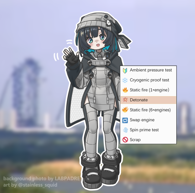 stainless_squid's tweet photo. pov: you meet a wild starship at the massey test site... https://t.co/IiBPos4PqG