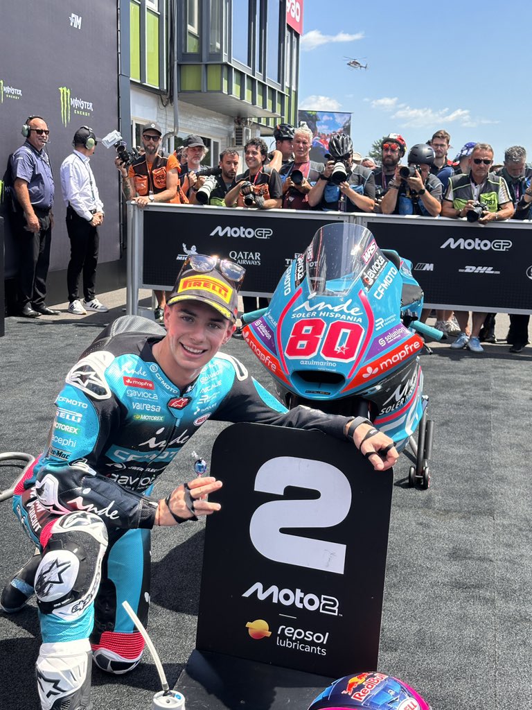AsparTeam's tweet photo. The #BabyGOAT is back on the podium!! 

🥈 at the #CzechGP https://t.co/tEsIoNOYdb
