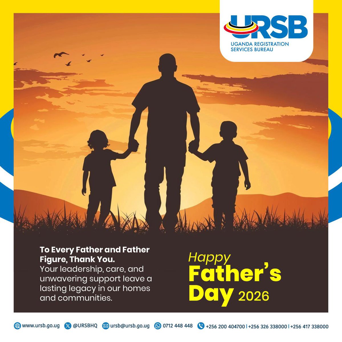 URSBHQ's tweet photo. To the man who has been guiding our steps from day one. Thank you for always leading the way, Dad.

Happy Father’s Day! 

#FathersDay #BuildWithURSB https://t.co/qjpSQhW8lo