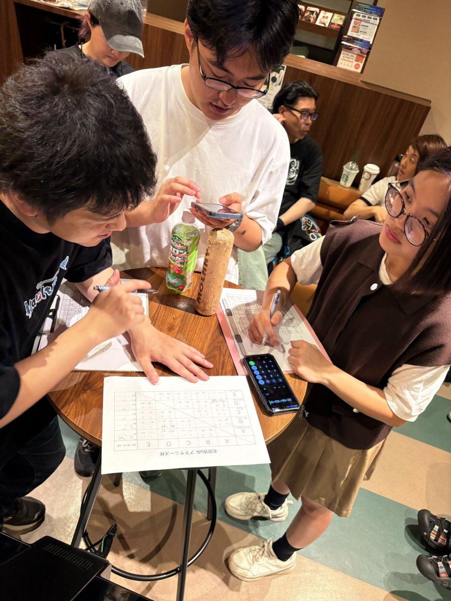 ShintaKameoka's tweet photo. そんなわけで世界初？となるボーリング場モルック大会『第１回ブラウニーズカップ』in ディグボウル
無事終了致しました。
優勝したのはなんと『チームMUTAN』！
われらが『チームブラウニーズ』は残念ながら2位と言う結果に。
普段外でプレイしていたモルックとは戦略が変わるボーリング場でしたがそれなりに皆さん楽しんでくれた様でした。
また第2回開催の時にはよろしくお願い致しますね！
#ボーリング場モルック
#吉祥寺ディグボウル
#ブラウニーズカップ