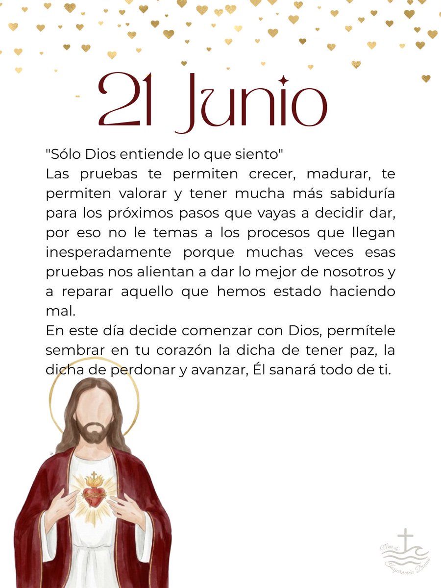 mar_deInsDivina's tweet photo. ✨ Aun en las pruebas más difíciles, Dios transforma el dolor en aprendizaje, fortalece el corazón y guía nuestros pasos hacia la paz y la sanación. 🙏🏻❤️‍🔥 https://t.co/4YBu9OZy7v