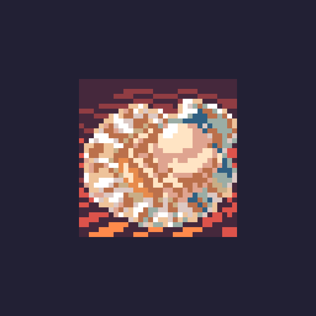 kabotuki's tweet photo. ドットピクト今日の32ピクセル「ホタテ」
#ドット絵
#pixelart https://t.co/SiEpL8SNhO