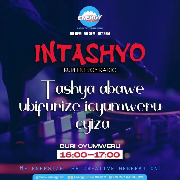 ENERGY888FM's tweet photo. Weekend nzizaaaaa!!!!!
Tashya abawe ubifuriza gusoza icyumweru neza. Ni mu kiganiro cy'#INTASHYO kuri Energy Radio.
Buri ku Cyumweru guhera Saa 16:00' hamwe na Uwera Asila.
Duhamagare kuri Tel: 0780321111 na 0723777290 utubwire abo ushaka gutashya. https://t.co/xbNSFPNFUM