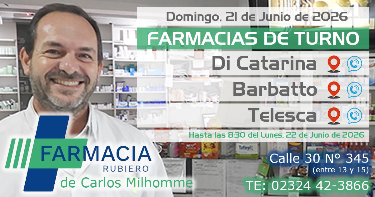 MercedesYA_com's tweet photo. Compartimos las Farmacias de Turno para el Domingo, 21 de Junio de 2026 https://t.co/y7Sioz7cUv https://t.co/rIYatLBB64