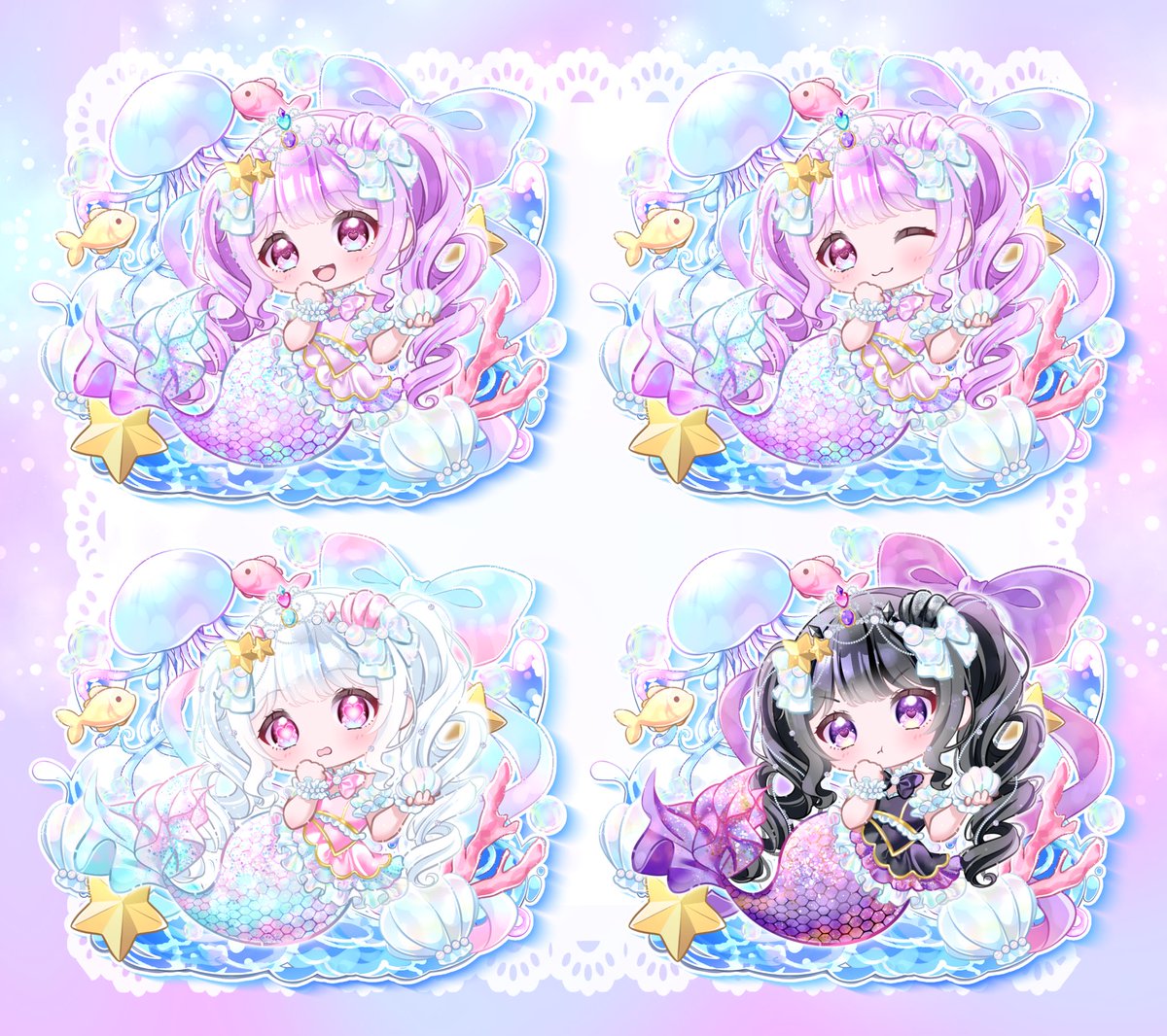 cocoa_3_prn's tweet photo. 🧜‍♀️マーメイドプリンセス量産🧜‍♀️

💗無償企画同時開催
💗背景ありなし両方納品！
💗オプションでご自宅にアクキーも届いちゃう！グッズ制作にも✨️

⭐️⭐️先着枠達し次第受付終了、再販無しになりますのでぜひお早めに……！⭐️⭐️

↓受付サイト・テンプレートはツリー↓ https://t.co/TUydXZuUOW