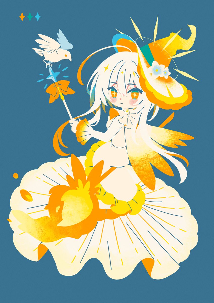 cercelser's tweet photo. 夏生まれ×双子座×B型
☀️モチーフの魔女！
使い魔は白いカラス🐦‍⬛ https://t.co/XfuZ23lyjh