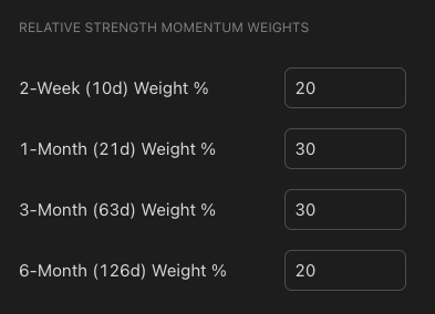 TaleSt_Trading's tweet photo. Made it public after some tweaks: https://t.co/5rfzMS1Dey

Main features:
1. You can add your own groups with tickers and target ETF
2. You can specify which ticker to use based on TW's industry. 
3. You can change the RS weighting. I use shorter RS than normally. https://t.co/65wpw5mwxE