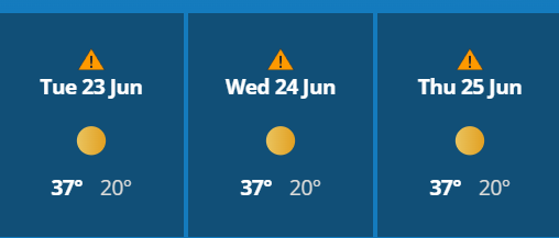 Stephen090704's tweet photo. @metoffice No red warning? This is the South East at the moment aswell. expected temps are 38-39C according to your app. https://t.co/W075MwXxyp
