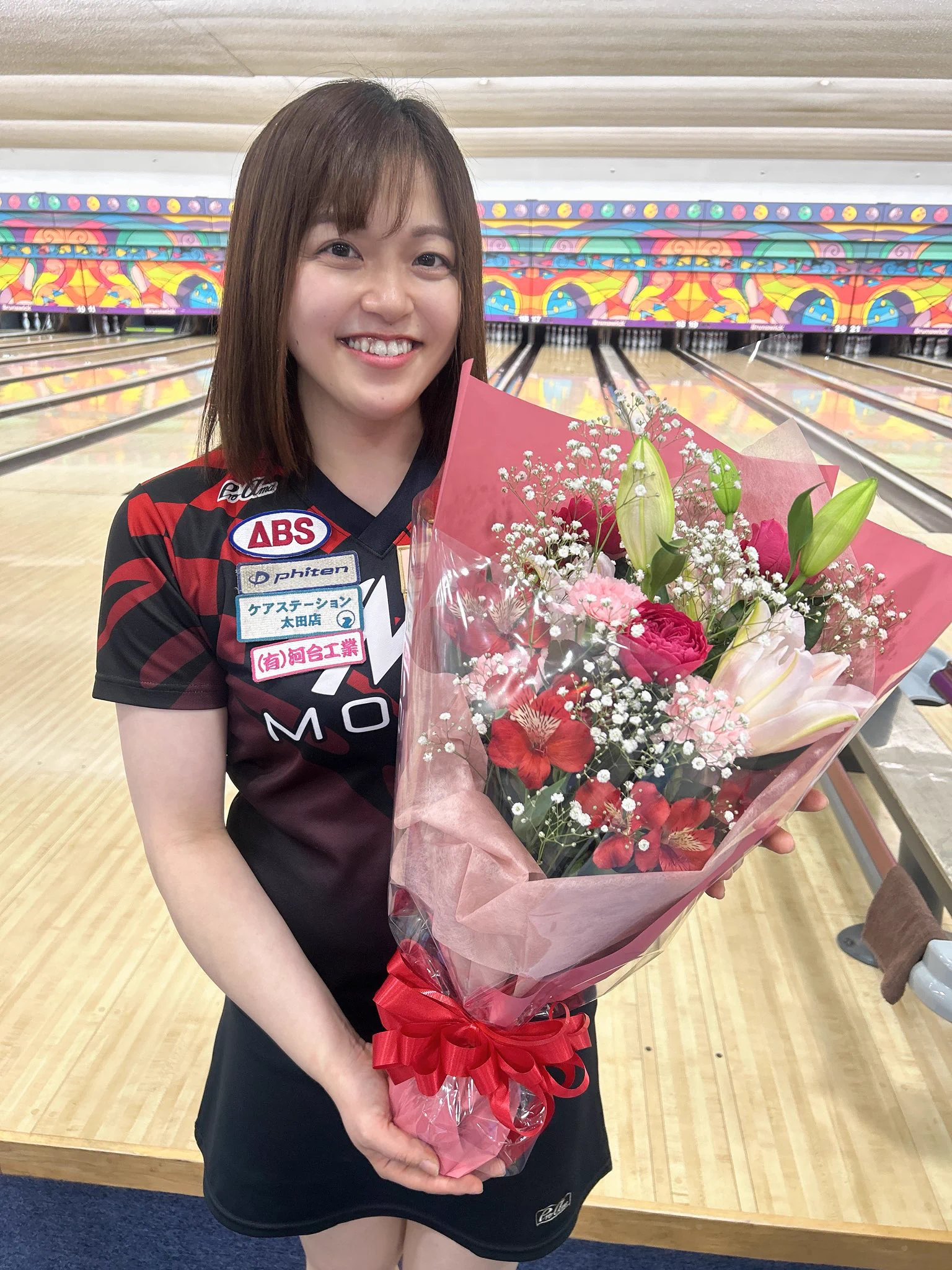 三上彩奈 直筆サイン入り ボウリングピン 3本セット ボウリング 三上