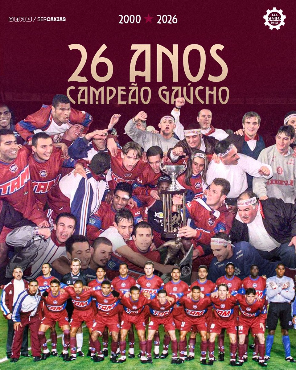 sercaxias's tweet photo. 🏆🇳🇱 Há 26 anos, o Rio Grande se tornava mais grená do que nunca!

#sercaxias #grenádopovo https://t.co/NrYYdu7hho