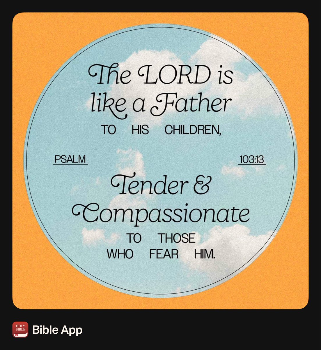 SpencerRNelson's tweet photo. Sunday June 21st 2026

YouVersion BIBLE app of the Day. 

Psalm Chapter 103: Verse 13: ESV https://t.co/BjSgu5iS31