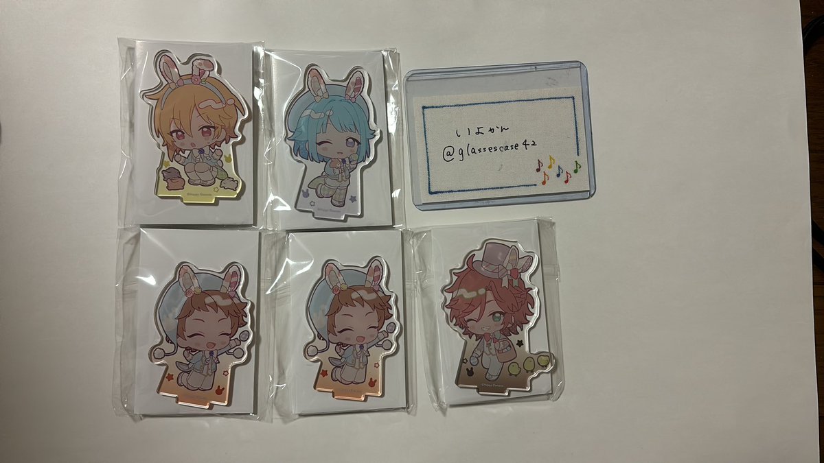 glassescase42's tweet photo. 【交換譲渡】あんスタ アニカフェ イースター アクスタ
譲:画像参照
求:HiMERU.舞珠（友人分）>定価+送料

続きます→ https://t.co/YMxAEmjxXs